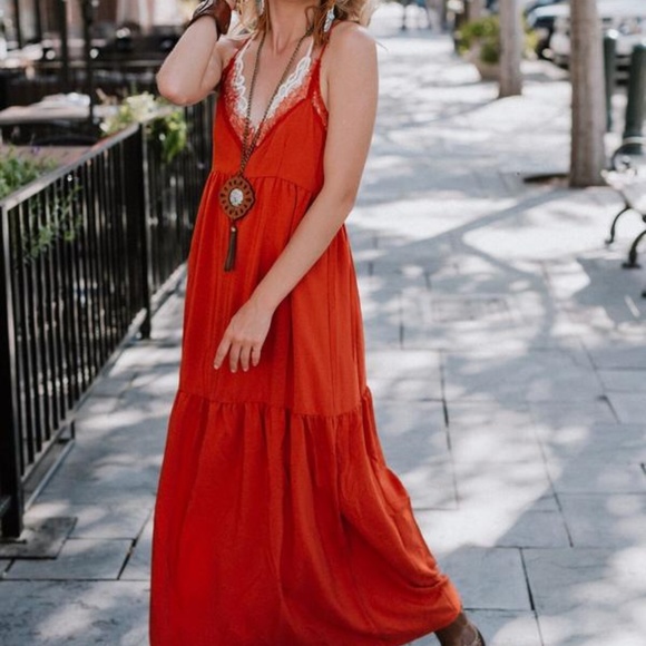 Three Bird Nest Dresses & Skirts - NWOT FANCY THIS TIERED SLIP MAXI DRESS